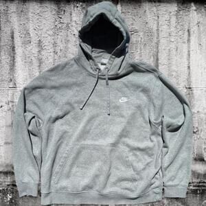 Nike Mini Swoosh Hoodie Gray Size XL Pullover Sweatshirt